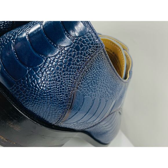 Giorgio Brutini - Men’s Blue Oxford Genuine Leather Shoes size 12 - SHARP!! - Picture 6 of 9